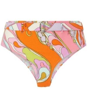 PUCCI Printed Belted Bikini Briefs - Orange