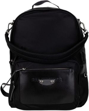 Balenciaga Logo Plaque Backpack - Black