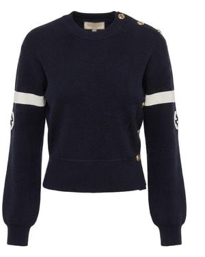Gucci Interlocking G Crewneck Jumper - Blue
