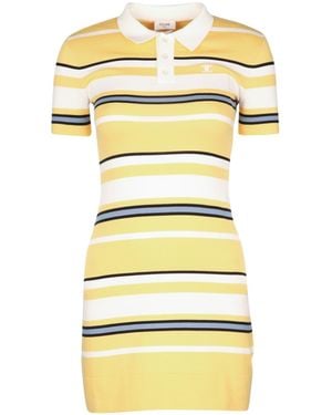 Celine Lapel Short-Sleeved Dress - Yellow