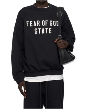 Fear Of God Logo-Patch Sweatshirt - Black