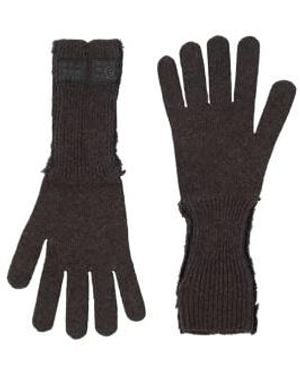 MM6 by Maison Margiela Vintage Knit Full-Finger Gloves - Black