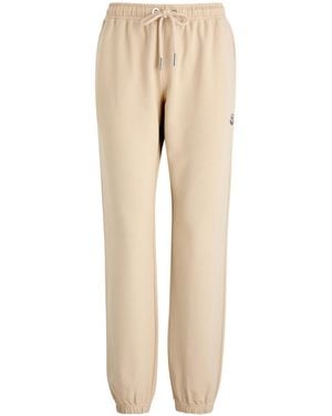 Moncler Logo Cotton Sweatpants - Natural