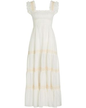 RIXO London Square-Neck Long Dress - White