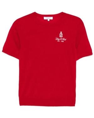 Sporty & Rich Vedome Merino T-Shirt - Red