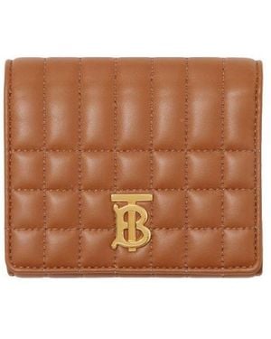Burberry Small Lola Quilted Folding Wallet - Brown