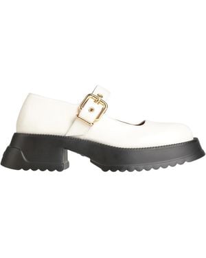 Marni Minimalist Leather Mary Janes - White