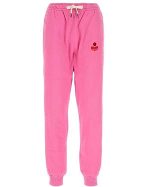 Isabel Marant Logo-Print Track Trousers - Pink