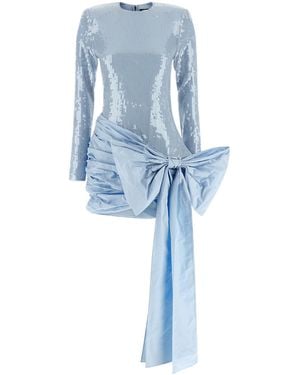 ROTATE BIRGER CHRISTENSEN Sequins Bow Mini Dress - Blue