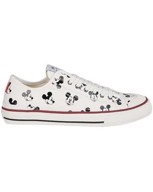 MOA Logo Lace Up Casual Sports Shoes - White