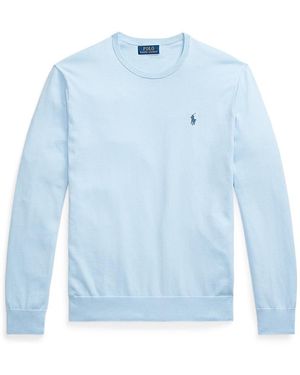 Polo Ralph Lauren Logo-Embroidered Crewneck Jumper - Blue