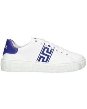 Versace Lace-Up Low-Top Sneakers - Blue