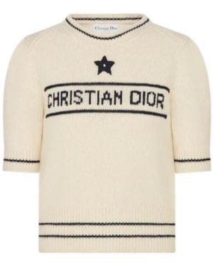 Dior Short-Sleeved Sweater - Natural