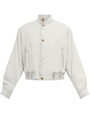 Jil Sander Long-Sleeve Stand-Collar Jacket - White