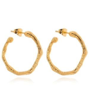forte_forte Irregular-Design Hoop Earrings - Metallic