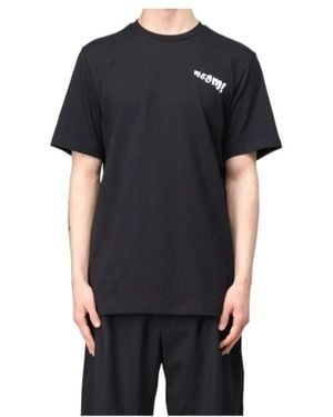 MSGM Logo Embroidered Jersey T-Shirt - Black