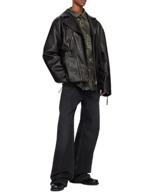 Acne Studios Zip-Up Biker Jacket - Black