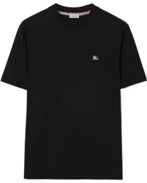Burberry Ekd Embroidered Crewneck T-Shirt - Black