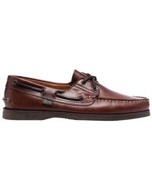 Paraboot Round Head Loafer Shoes - Brown
