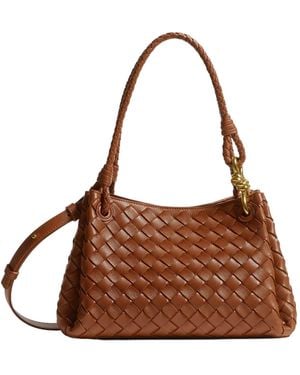 Bottega Veneta Woven Shoulder Bag - Brown