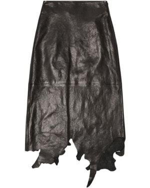 DIESEL L-Torn Asymmetric Midi Skirt - Gray