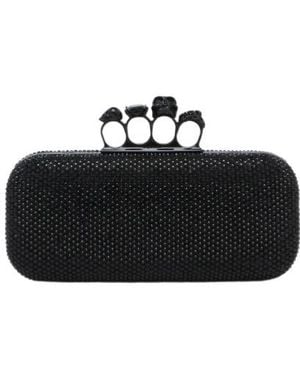 McQueen Long Knuckle Clutch - Black