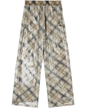 DIESEL P-Erqueen Sequinned Trousers - Grey