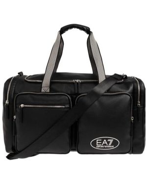EA7 Logo Duffel Bag - Black
