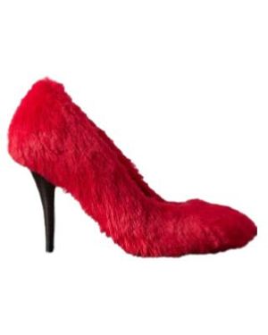 Stella McCartney Ryder 95Mm Faux-Fur Court Shoes - Red