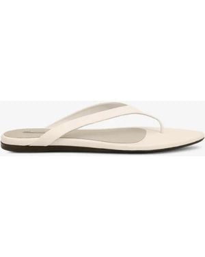 Ami Paris Pointed-Toe Flat Sandals - White