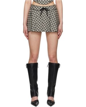 MISBHV Monogram Jacquard Canvas Miniskirt - Black