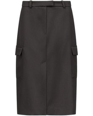 Loulou de Saison Jasper Cargo Pockets Skirt - Black