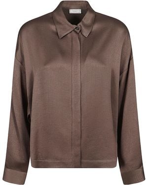 Peserico Long-Sleeve Buttoned Shirt - Brown