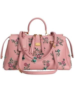 Dolce & Gabbana Medium Vittoria Handbag - Pink