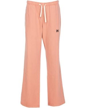 Palm Angels Monogram Embroidered Drawstring Pants - Pink