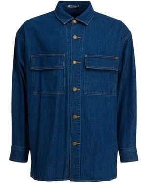 AURALEE Selvedge Denim Shirt - Blue