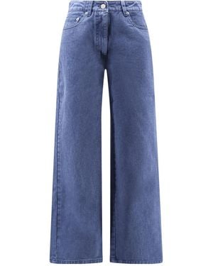 Tonywack Washed Wide-Leg Jeans - Blue