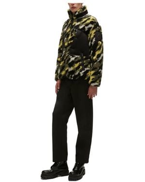 Moose Knuckles Printed Velvet Zipper Jacket - Black