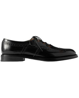 Church's Ghillie Perforated Leather Brogues - Black