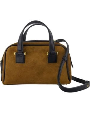 Ami Paris Dual-Handle Shoulder Bag - Brown