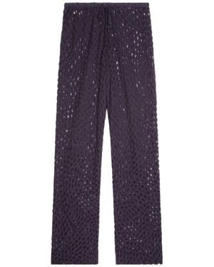Dries Van Noten Drawstring Jersey Trousers - Blue