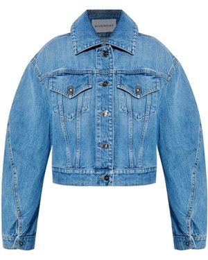Givenchy Cropped Denim Jacket - Blue