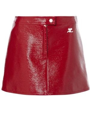 Courreges Zipper Skirt - Red