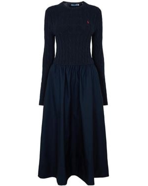 Polo Ralph Lauren Logo Knit Dress - Blue