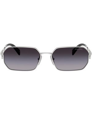 Prada Eyewear Rectangular Frame Sunglasses - White