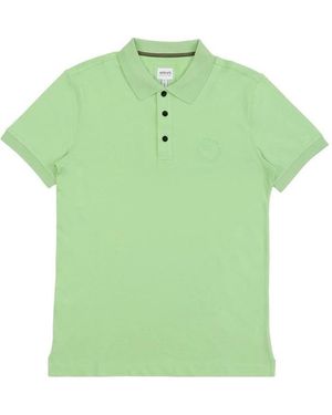 Armani Collezioni Logo Embroidered Polo Shirt - Green
