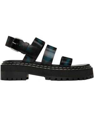 Proenza Schouler Lug Open Toe High Heeled Sandals - Black