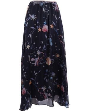 forte_forte Printed Midi Skirt - Blue