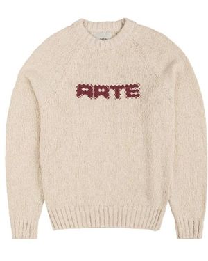 Arte' Round-Neck Sweater - White