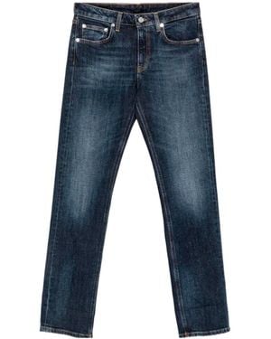 Dondup Coco Faded Straight-Leg Jeans - Blue